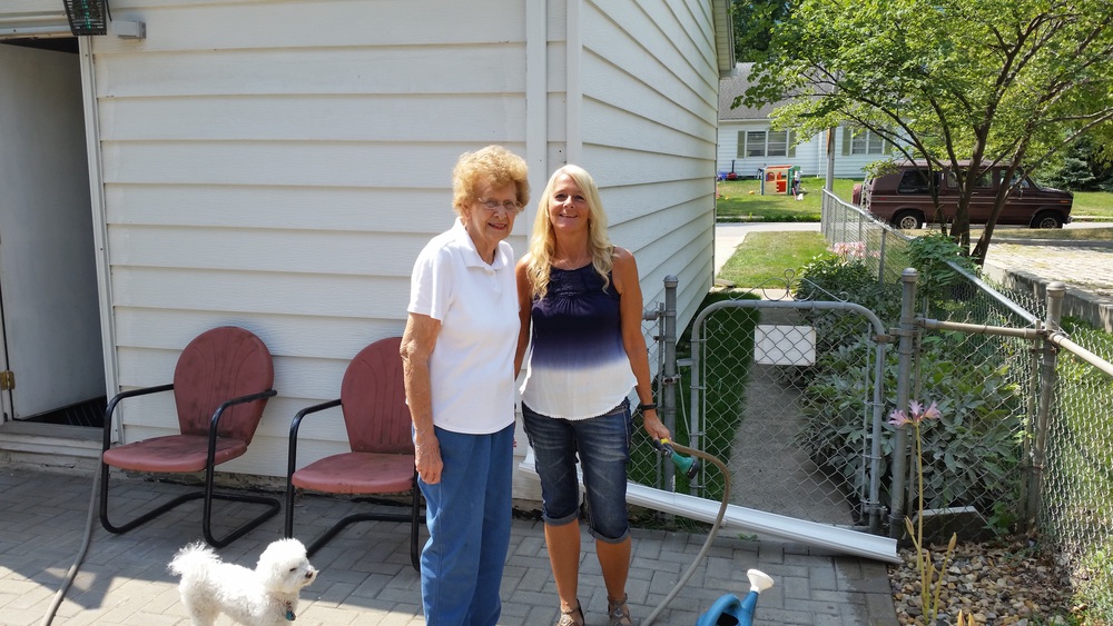 Mom and Ann in the Garden